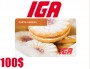 Concours gratuit : SPÉCIAL ÉPICERIE : Une Carte-cadeau IGA de 100$