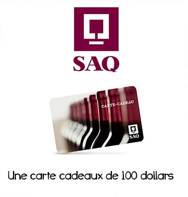 Concours gratuit : Spécial SAQ : Une carte cadeau d'une valeur de $100 chez SAQ