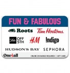 Concours gratuit : Une carte-cadeau One4All Fun & Fabulous de 25$